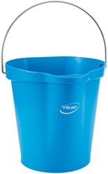 Emmer Vikan met schenktuit en maat 12l blauw