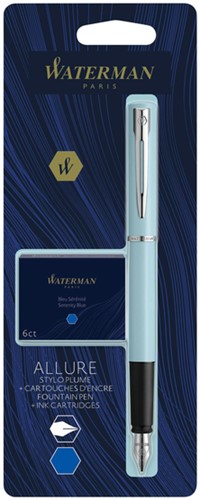 Vulpen Waterman Allure assorti pastel + inktpatronen Blauw-4