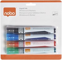 Viltstift Nobo whiteboard Liquid ink schuin assorti 4mm 4st-3