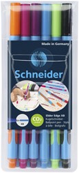 Balpen Schneider Slider Edge extra breed assorti etui à 6 stuks