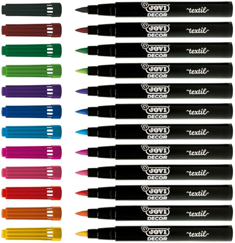 Textielstift Jovi assorti set à 12 stuks-2