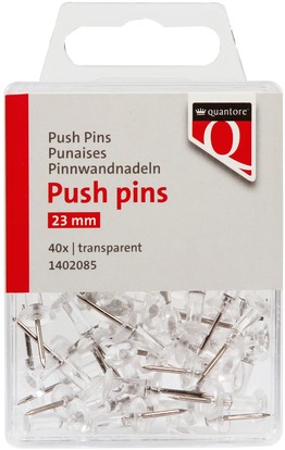 Push pins Quantore 40 stuks transparant