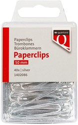 Paperclip Quantore 50mm rond 40 stuks zilver