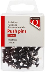 Push pins Quantore 40 stuks zwart