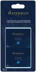 Inktpatroon Waterman internationaal Florida blauw blister à 10 stuks