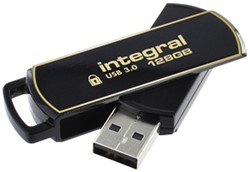 USB-stick Integral 3.0 Secure 360 128GB zwart