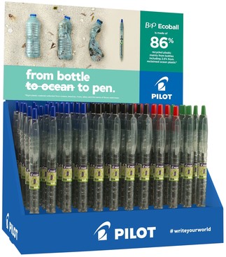 Balpen PILOT Begreen B2P EcoBall medium assorti