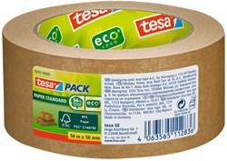 Verpakkingstape tesapack® Papier Standard ecoLogo 50mx50mm bruin