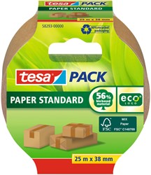 Verpakkingstape tesapack® Papier Standard ecoLogo 25mx38mm bruin