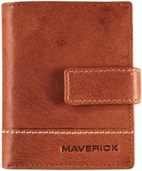 Kaarthouder Maverick Rough Gear compact RFID leer cognac