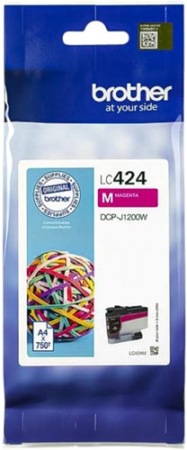 Inktcartridge Brother LC-424M rood