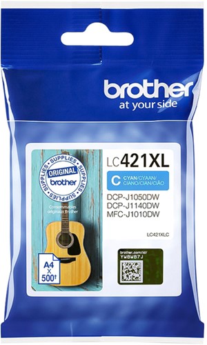 Inktcartridge Brother LC-421XLC blauw