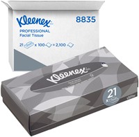 Facial tissues Kleenex standaard 2-laags 21x100stuks wit 8835-2