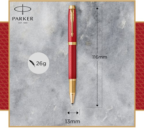 Rollerpen Parker IM Premium deep red GT fijn-3