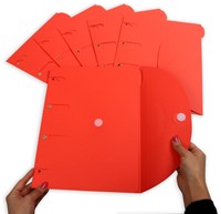 Smartfolder geperforeerde opbergmappen A4 Rood 6 stuks-3