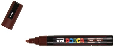 Verfstift Posca PC5M medium cacao bruin-2