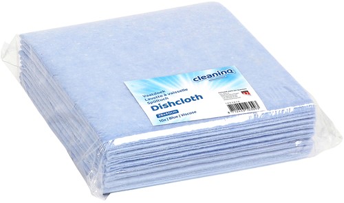 Werkdoek Cleaninq viscose 38x40cm blauw 10 stuks