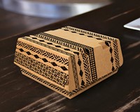 Hamburgerdoos Maori 115x110x70mm karton bruin 320stuks-1
