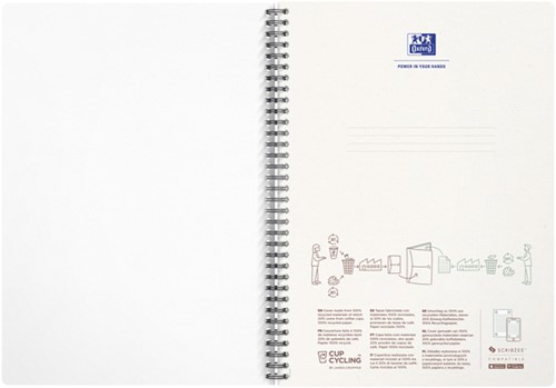 Spiraalblok Oxford My Rec'Up A4 lijn 180 pagina's 80gr assorti-4