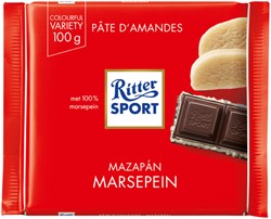 Chocolade Ritter Sport puur-marsepein 100gr