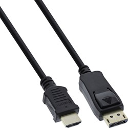 Kabel inLine Displayport HDMI 4K M/M 2 meter zwart