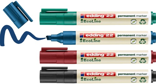 Viltstift edding 22 Ecoline schuin assorti set à 4 stuks-2