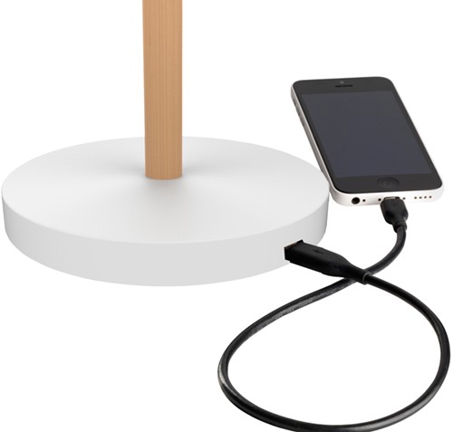 Bureaulamp Unilux Vicky led hout wit-3