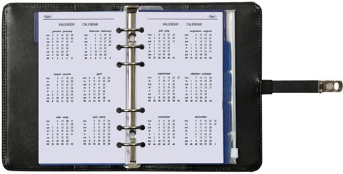 Organizer Kalpa Personal inclusief agenda 2025-2026 7dagen/2pagina's bloemenzee zwart-5