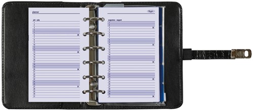 Organizer Kalpa Pocket inclusief agenda 2025-2026 7dagen/2pagina's croco zwart-8