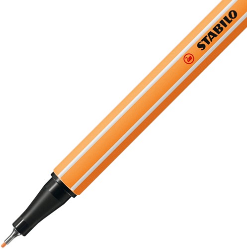 Fineliner STABILO point 88/25 fijn pastel oranje-5