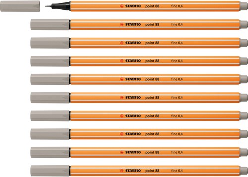 Fineliner STABILO point 88/93 fijn warm grijs-4