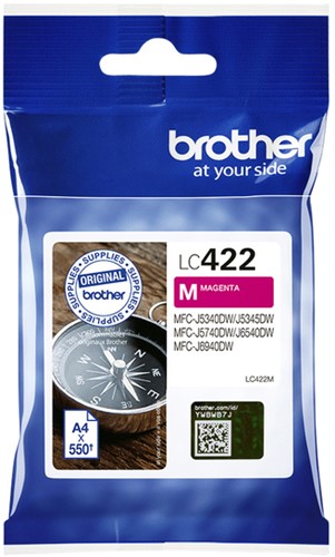 Inktcartridge Brother LC-422M rood