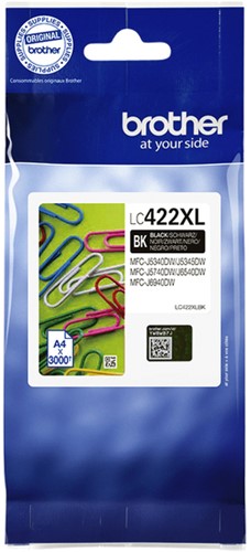 Inktcartridge Brother LC-422XLBK zwart