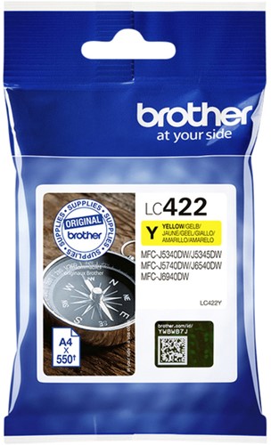 Inktcartridge Brother LC-422Y geel