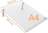 Notitiebord Nobo transparant acryl schuin A4-4