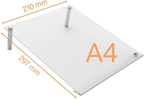 Notitiebord Nobo transparant acryl schuin A4-4