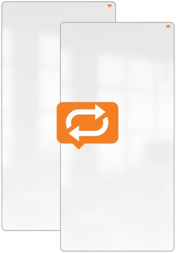 Whiteboard Nobo Move & Meet 90x180cm grijs-6