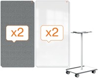 White- en Memobord systeem Nobo Move & Meet 90x180cm-1