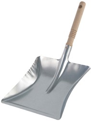 Stofblik Cleaninq verzinkt houten steel 23x21 cm