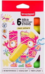 Plakkaatverf sticks Bruynzeel Neon 6 kleuren