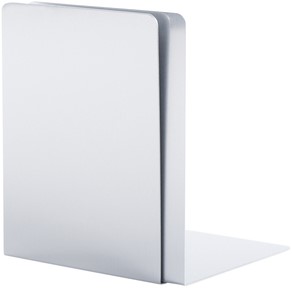 Boekensteun MAUL aluminium 16x15x21cm set 2 zilver-3