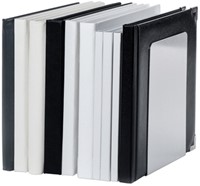 Boekensteun MAUL aluminium 12x12x17.5cm set 2 zilver-2