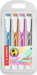 Markeerstift STABILO Swing cool 275/4 pastel assorti etui à 4 stuks