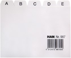 Tabkaart Han alfabet A7 HA-987 lichtgrijs