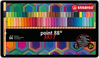 Fineliner STABILO point 88/66 Arty fijn assorti blik à 66 stuks