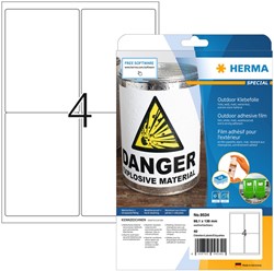 Etiket HERMA 9534 99.1x139mm weerbestendig wit 40stuks