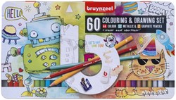 Tekenset Bruynzeel jonge kunstenaars set à 60 stuks assorti