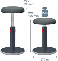 Actieve zit-sta kruk Leitz Ergo Cosy grijs-1