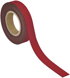 Magneetband MAUL beschrijf- wisbaar 10mx30mmx1mm rood