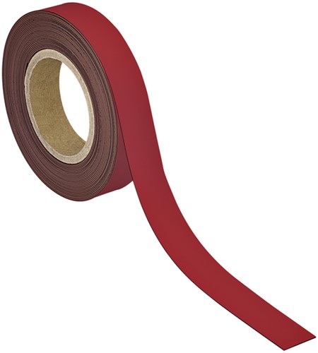 Magneetband MAUL beschrijf- wisbaar 10mx30mmx1mm rood